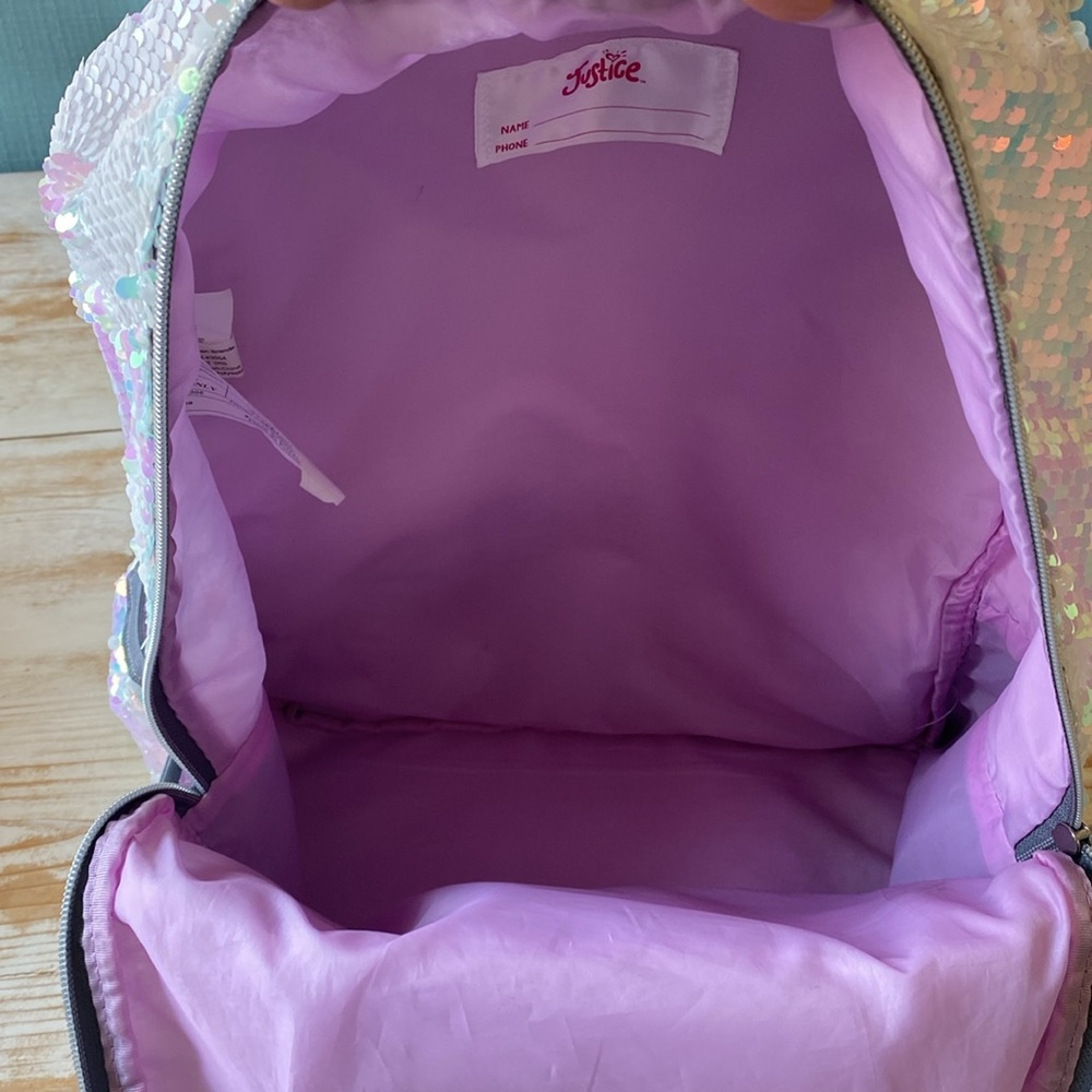 Justice Girls Sequin Unicorn Backpack - Picture 7 of 8